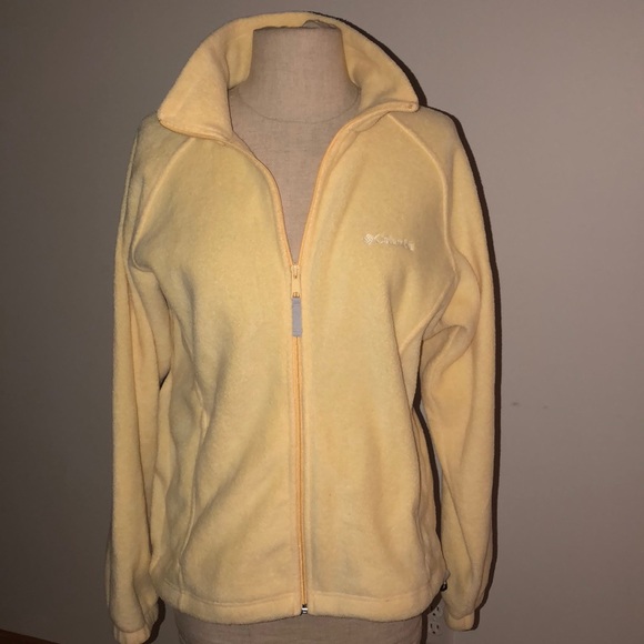 yellow columbia fleece jacket